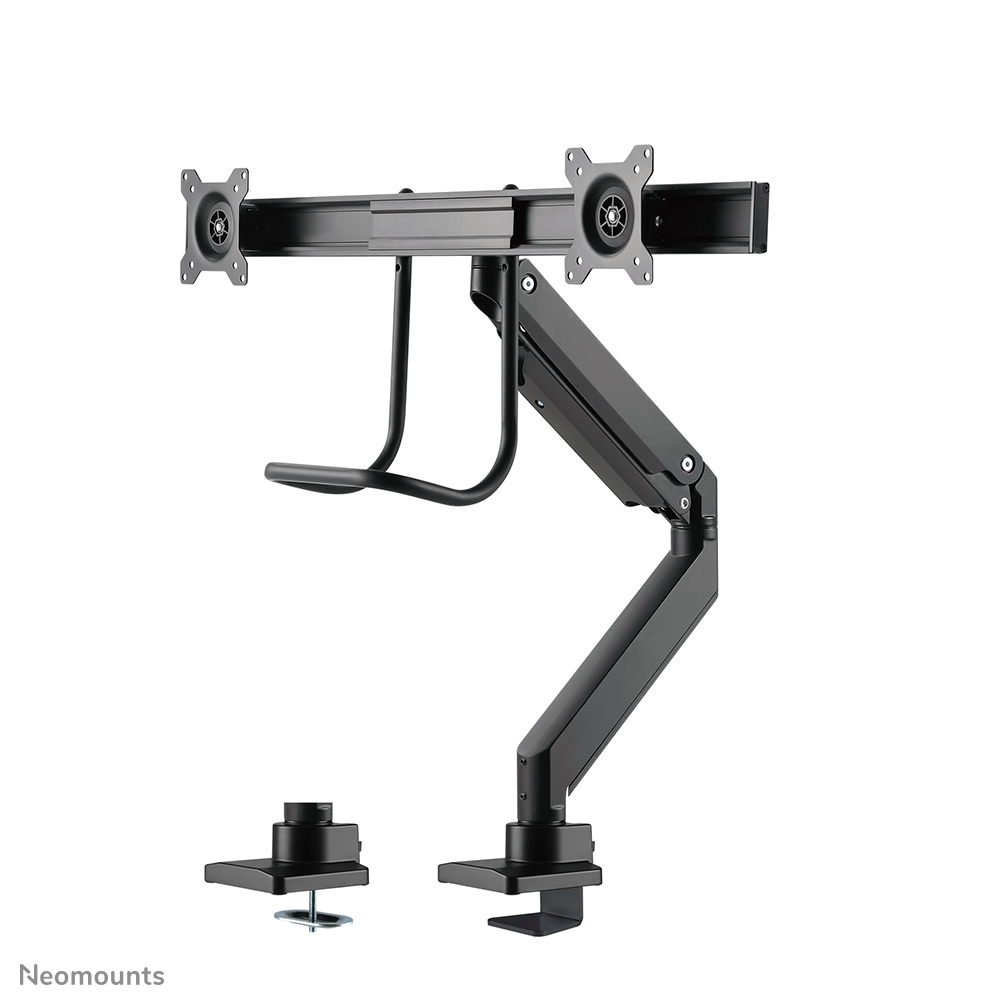 Neomounts NM-D775DXBLACK Brazo de monitor 10-32" - resorte de gas - Topfix - Tope-a-180°